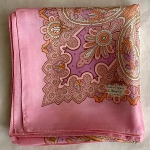 Liberty of London Vintage Silk Pink Scarf